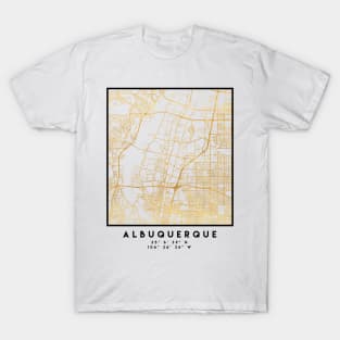 ALBUQUERQUE NEW MEXICO CITY STREET MAP ART T-Shirt